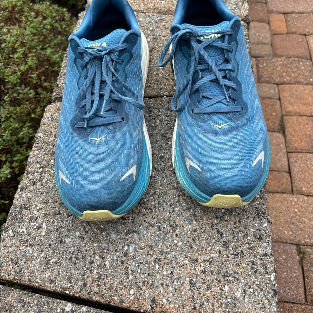 Hoka One Mens Arahi 6 Blue Running Comfort Athletic Shoes Sneakers Sz 12.5